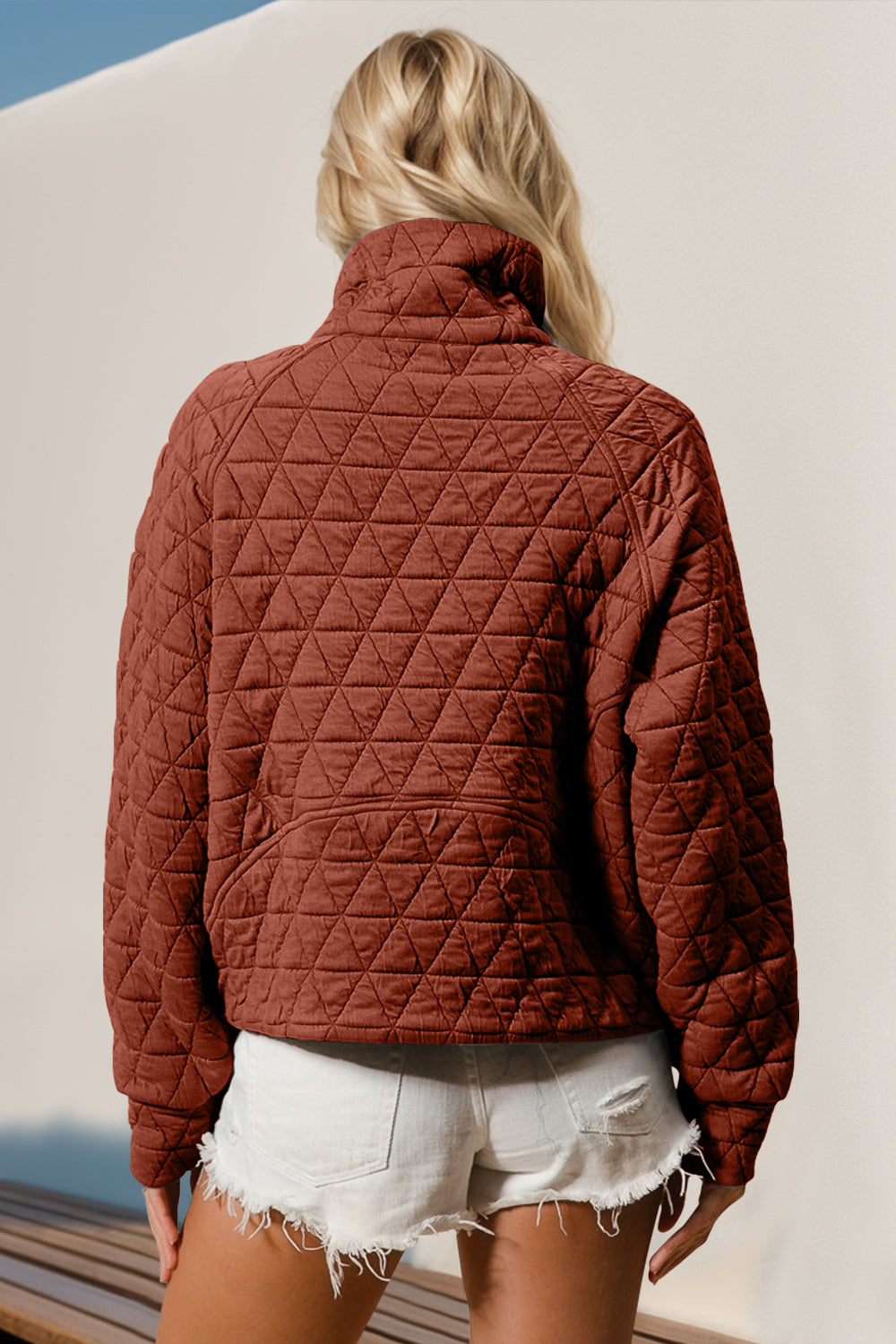 Quilted Sweatshirt with Pocket