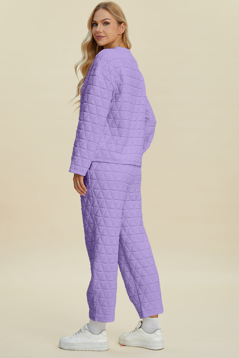 Quilted Sweatshirt and Pant Set