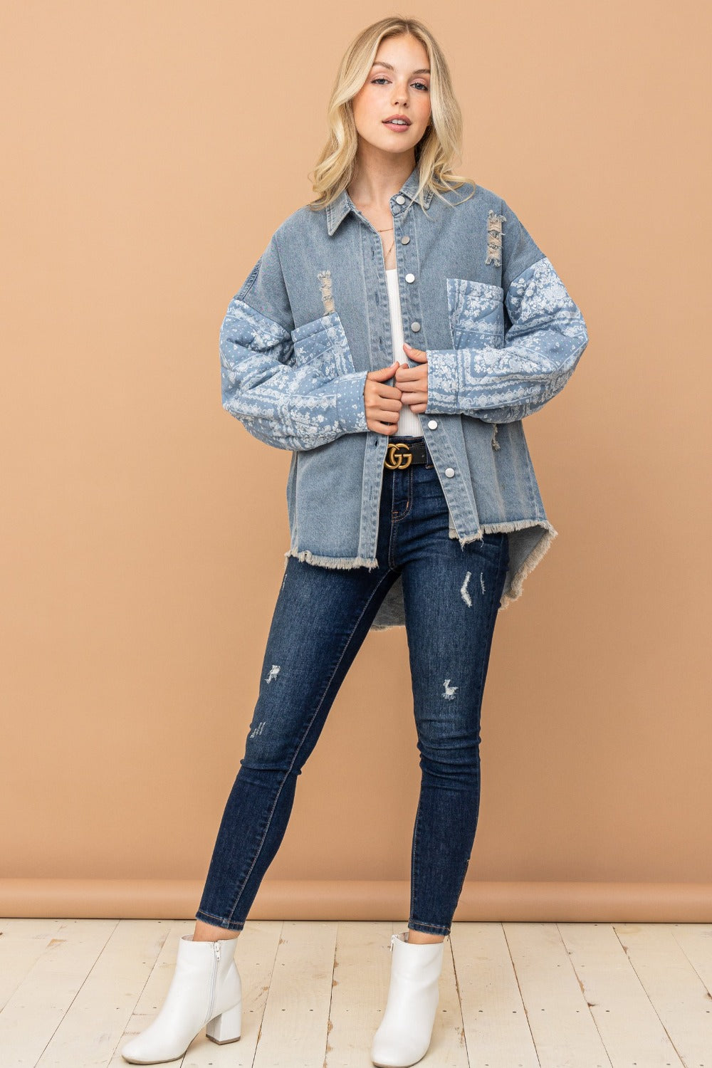 Quilted Denim Jacket