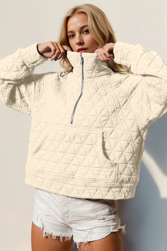 Quilted Sweatshirt with Pocket