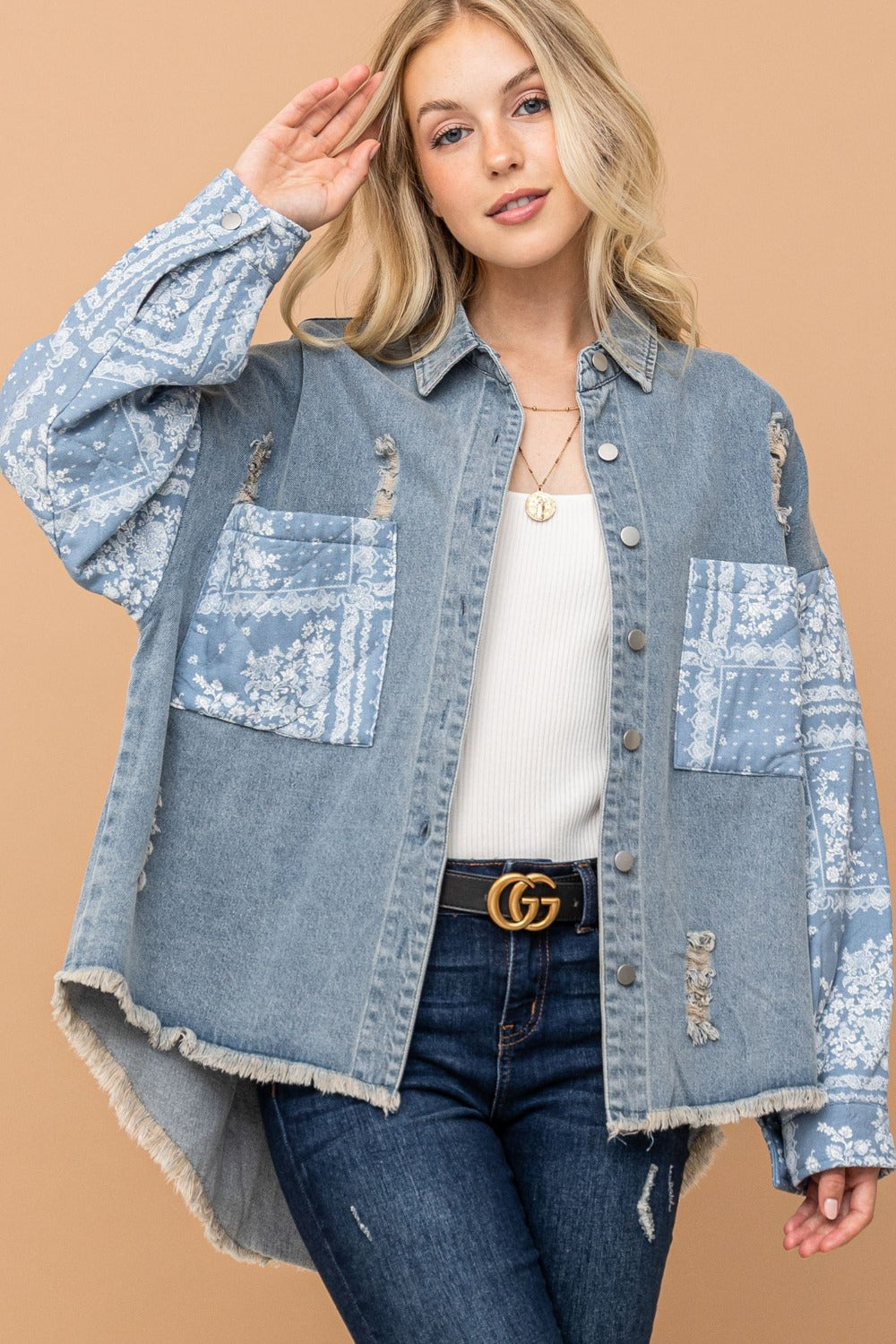 Quilted Denim Jacket