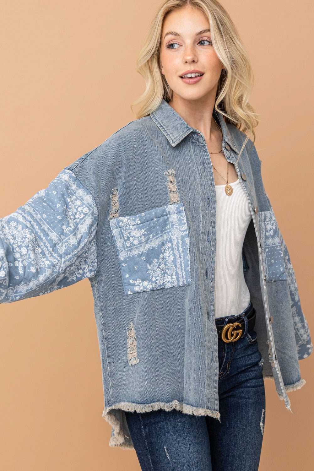 Quilted Denim Jacket