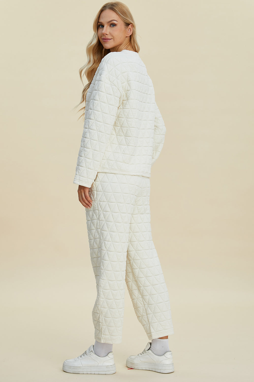 Quilted Sweatshirt and Pant Set