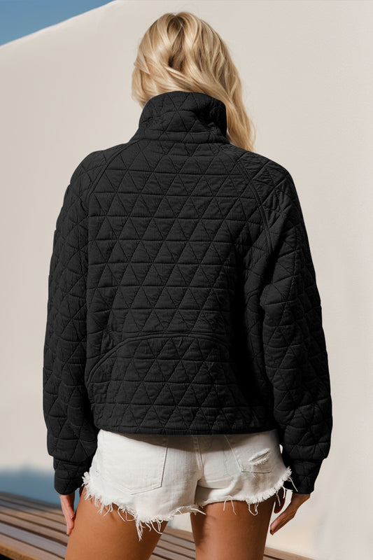 Quilted Sweatshirt with Pocket