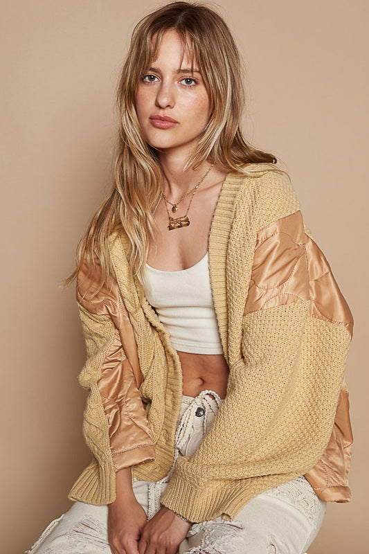 Quilted Cable Knit Jacket