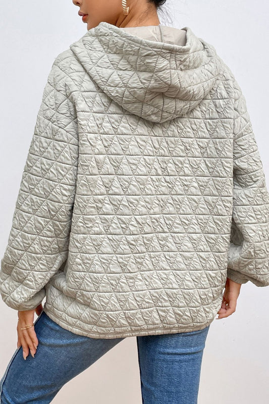 Quilted Hoodie with Pocket