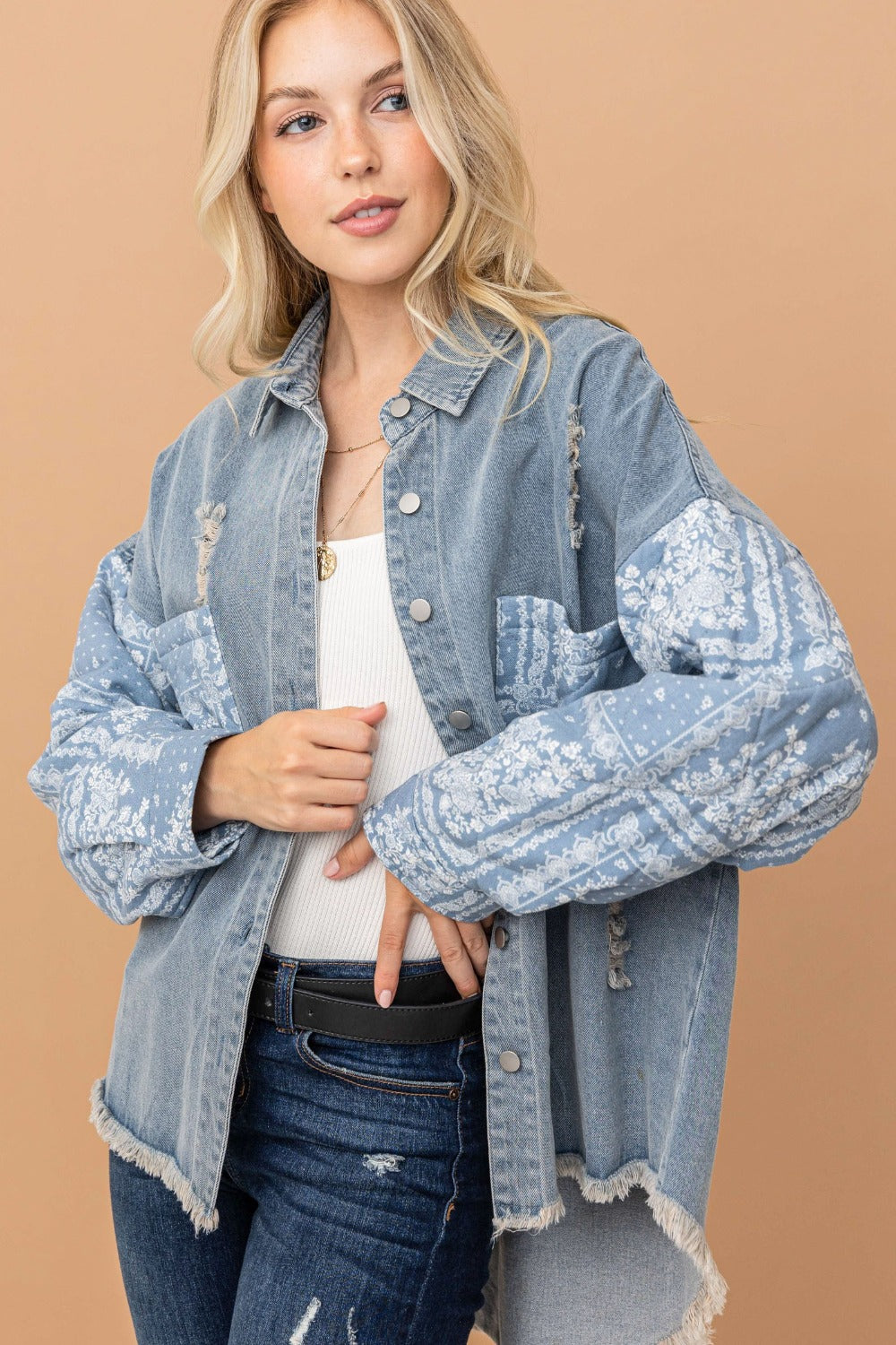 Quilted Denim Jacket