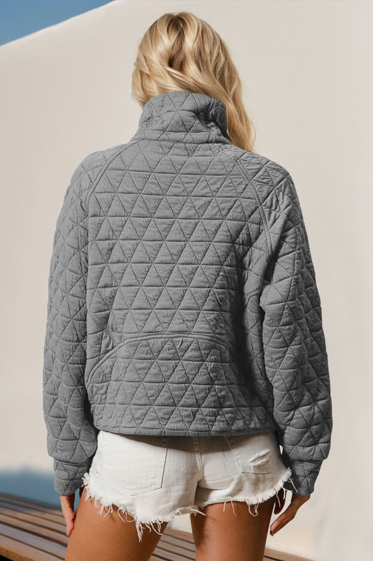 Quilted Sweatshirt with Pocket